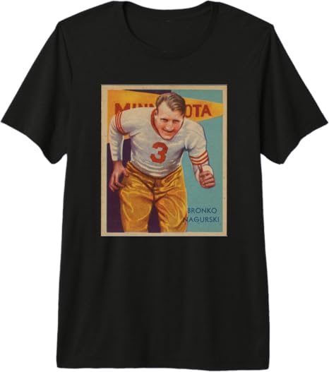 Bronko Nagurski 1935 Vintage Football Card Style Retro Premium Tri-Blend T-Shirt