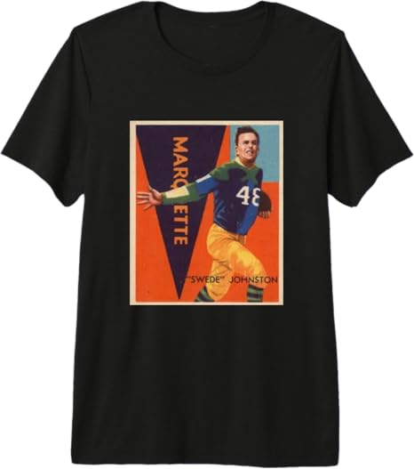 Swede Johnston 1935 Vintage Football Card Style Retro Premium Tri-Blend T-Shirt